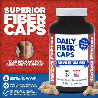 Capsulas Diarias De Fibra 180 Unidades Limpieza Colon Salud Intestinal