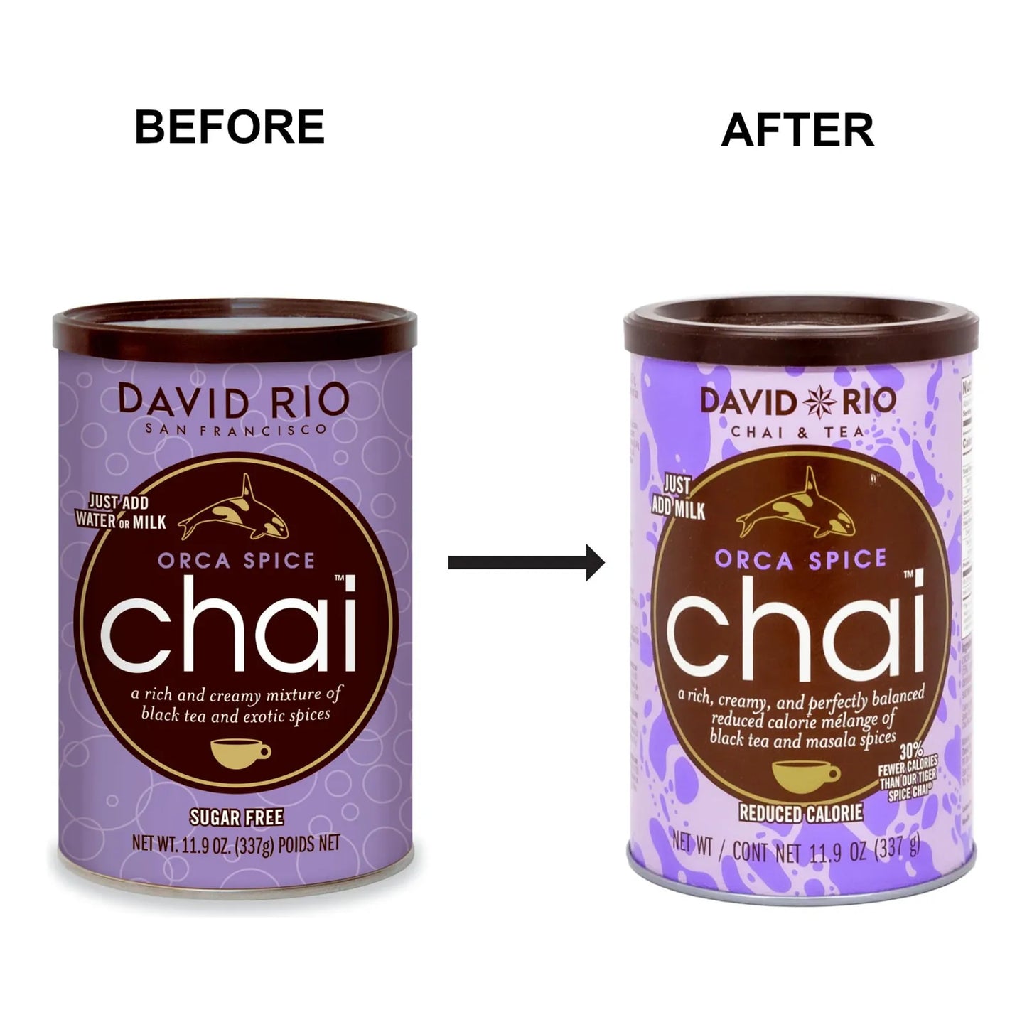 Mezcla De Chai David Rio 396g Aromática Y Espesa Sin Lactosa Ni Omg