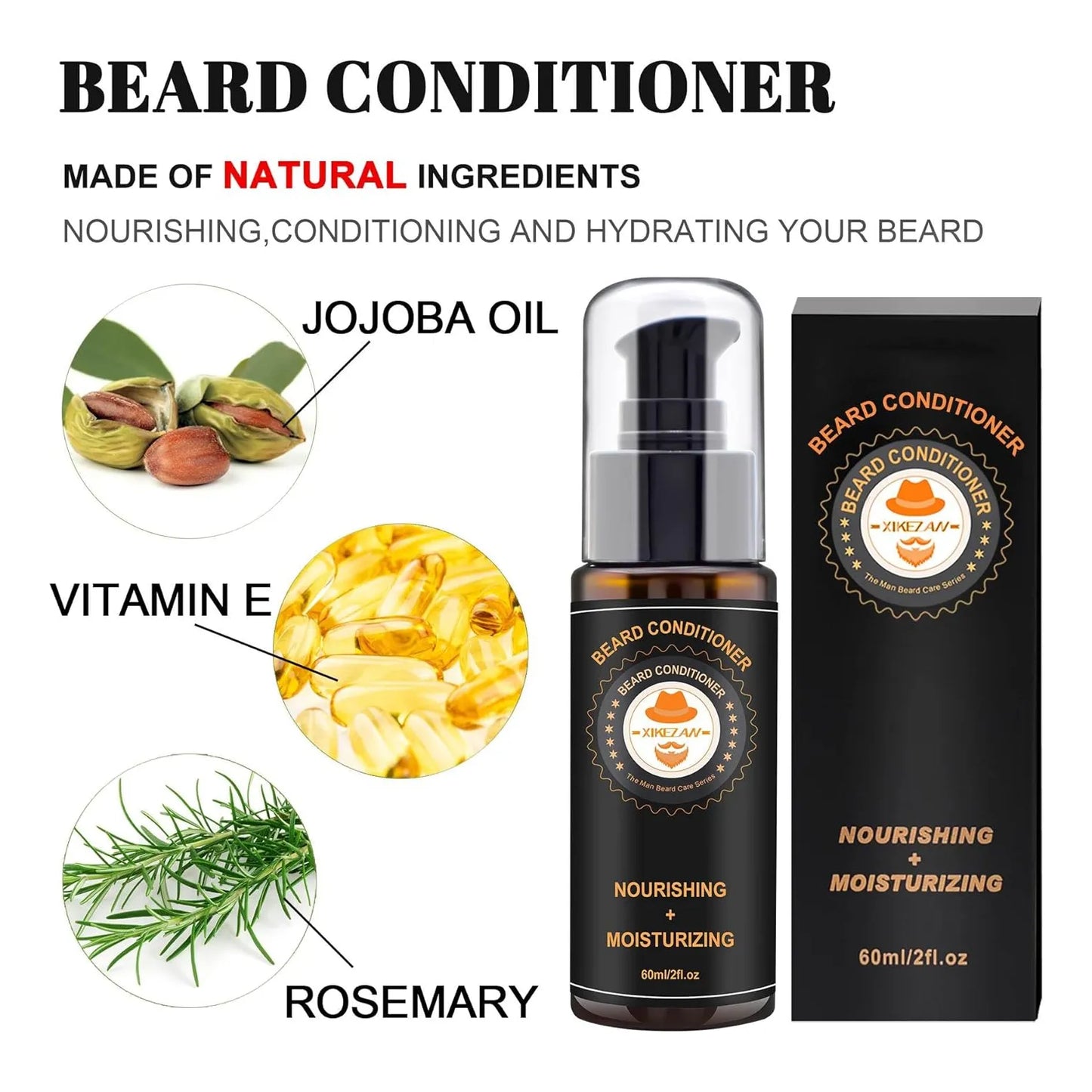 Kit De Aseo De Barba Completo Con Acondicionador Y Accesorios De Lujo XIKEZAN