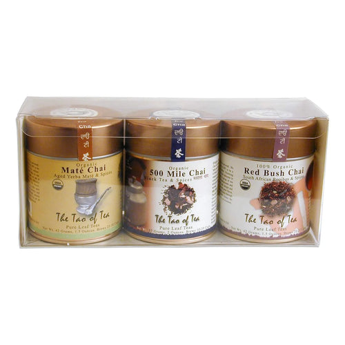 Muestreador De Té Chai En Caja Tres Unidades The Tao Of Tea Orgánico