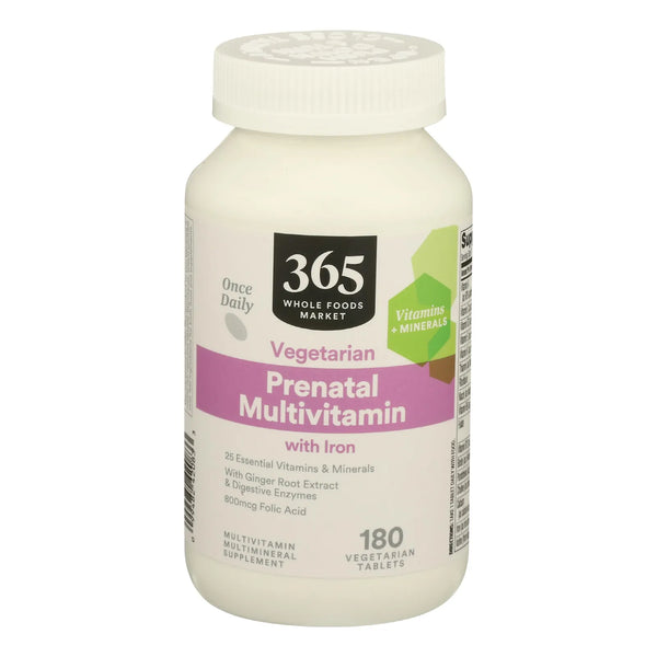 Multivitaminico Prenatal One Daily 180 Tabletas Con Acido Folico Y Jengibre