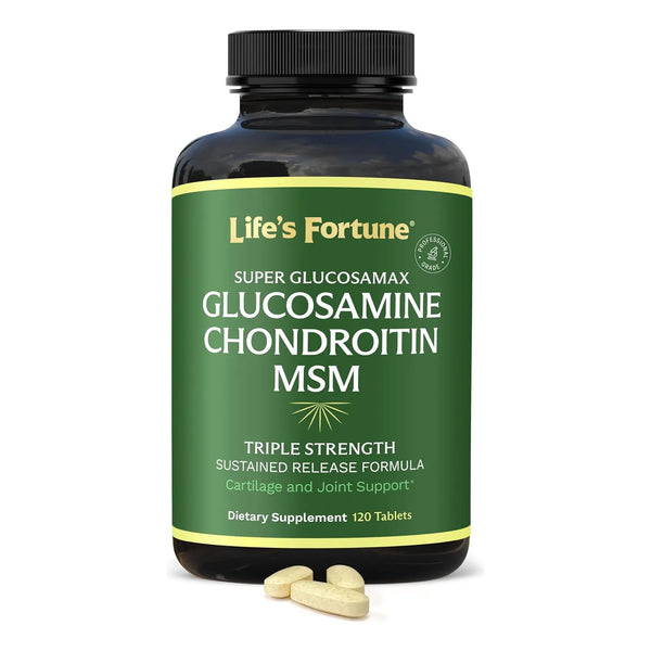 Glucosamina Condroitina MSM 1000 Mg Con Vitamina C Soporte Articular Premium 120 Tabletas