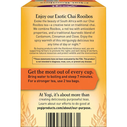 Infusion Chai Rooibos Dulce Picante Paquete De 6 Con 96 Bolsitas Organico