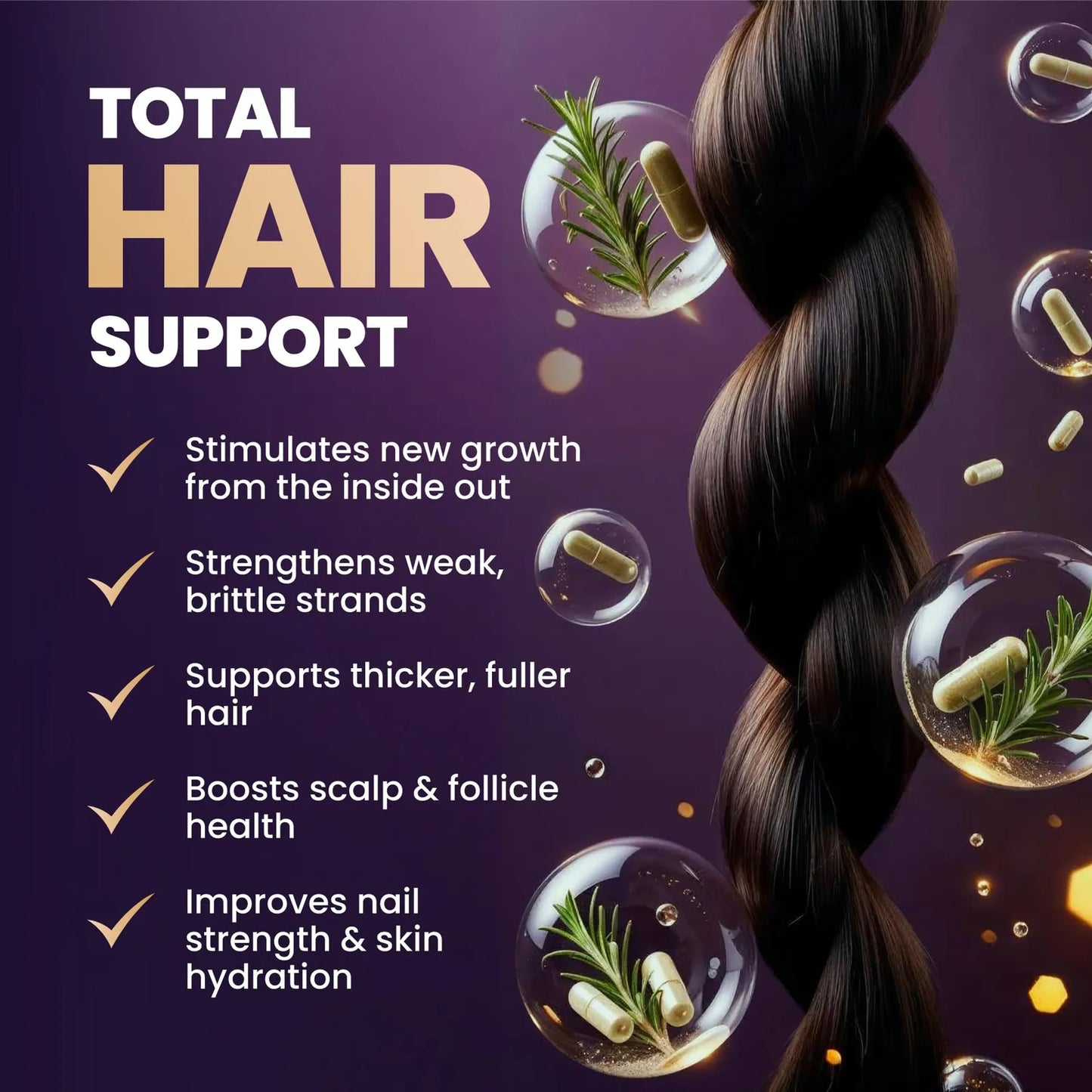 Vitaminas Cabello Piel Uñas Con Biotina Colágeno Queratina Probióticos