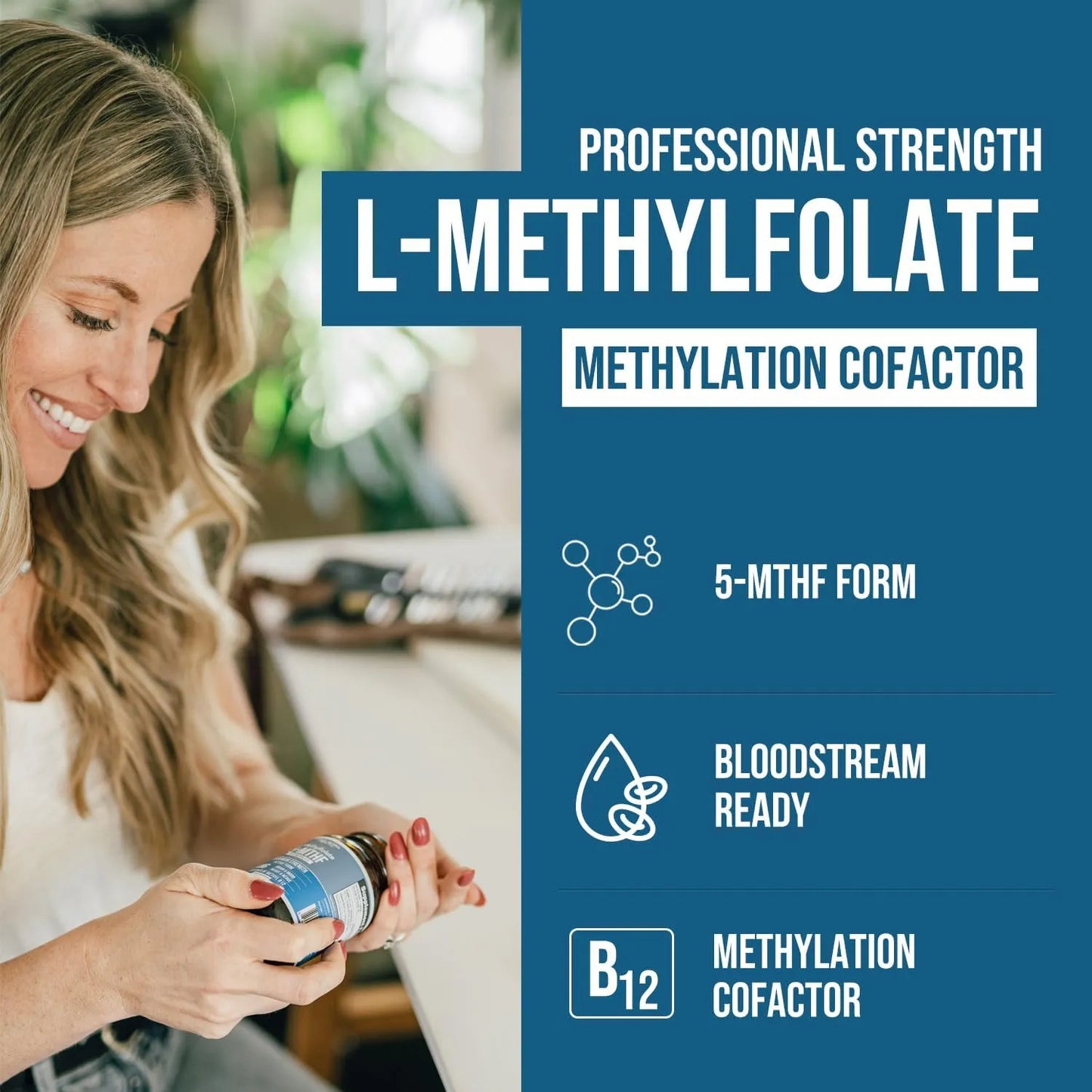 L Metilfolato 7 5 Mg Con Metilo B12 Forma Activa 5 Mthf Suplemento Mthfr