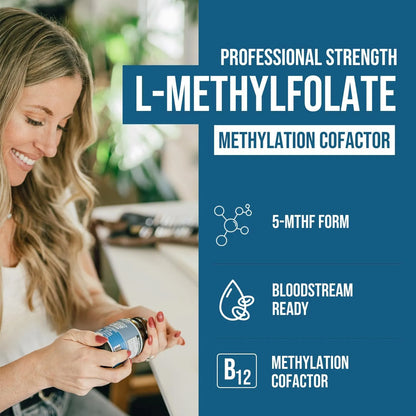L Metilfolato 7 5 Mg Con Metilo B12 Forma Activa 5 Mthf Suplemento Mthfr