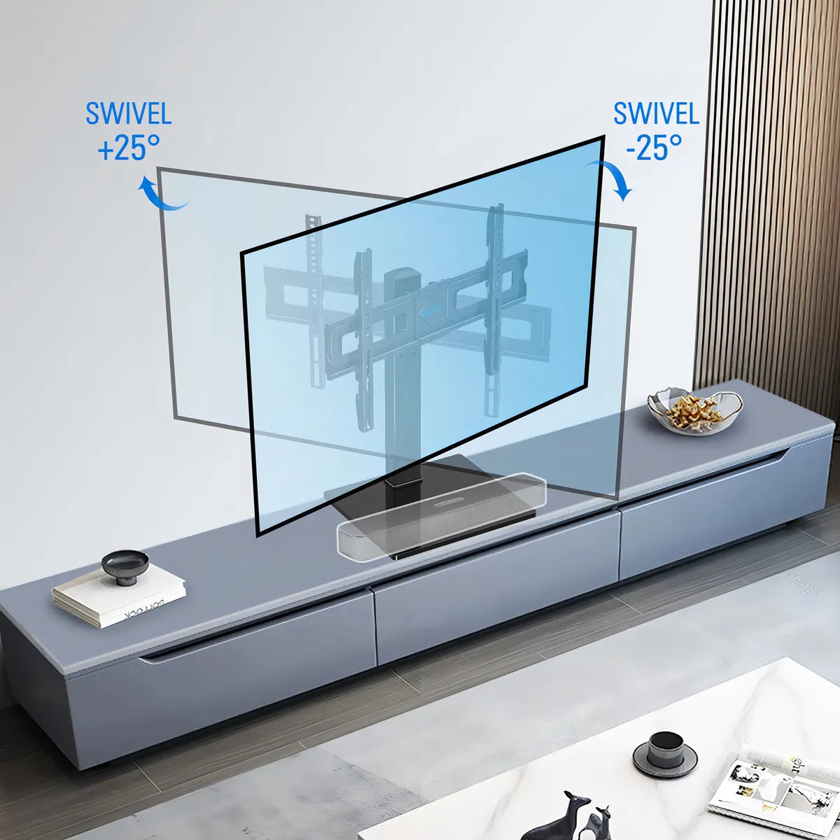 Soporte Universal Mountup Mu0031 Para TV Hasta 70" Base Giratoria Y Ajustable