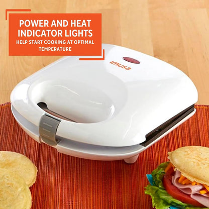 Máquina Eléctrica Antiadherente Imusa Gau 80345 Para Arepas 2 Ranuras 760W