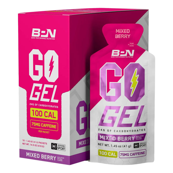 Geles Energéticos Para Correr Con Cafeína BPN Go Gel Endurance 10 Paquetes
