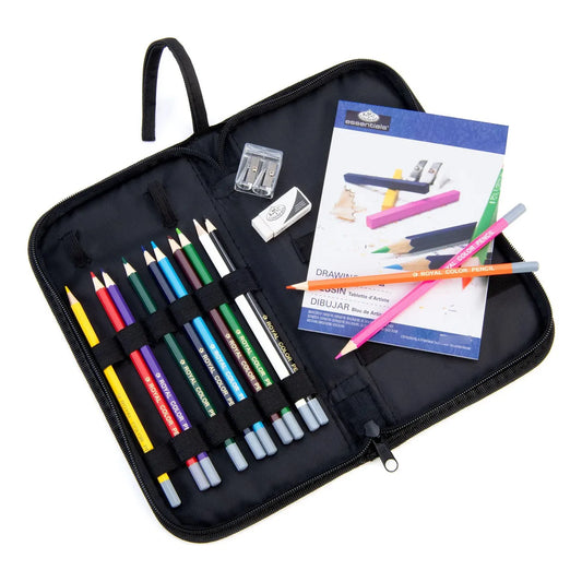 Set Lápices Acuarelas Royal Langnickel Estuche Resistente Pigmentos Profesionales
