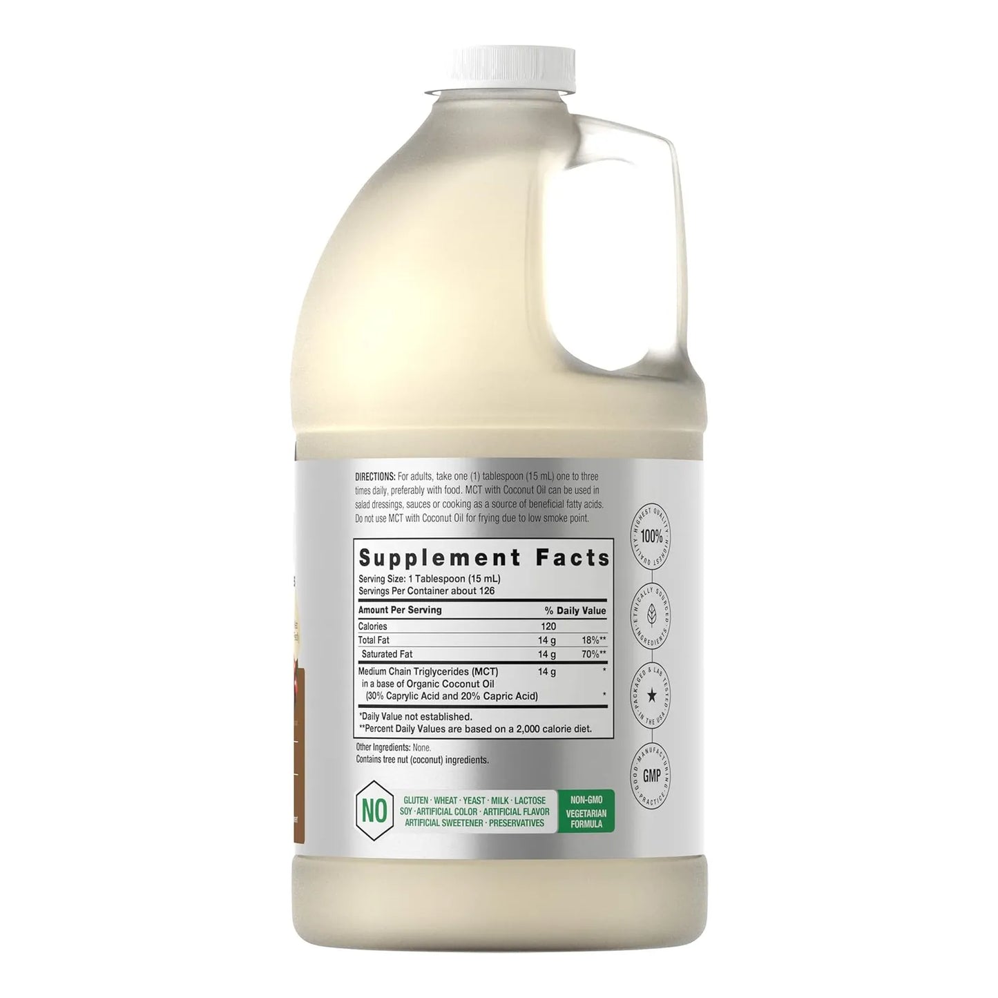 Aceite MCT Horbäach 1.89 Litros 100% Puro Para Keto Mezcla Con Café Y Más