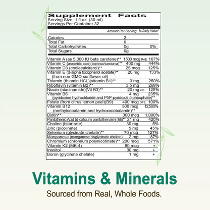 Multivitaminas Líquidas Con Ácido Fúlvico Vital Earth Minerals Super Multi 32 Onzas