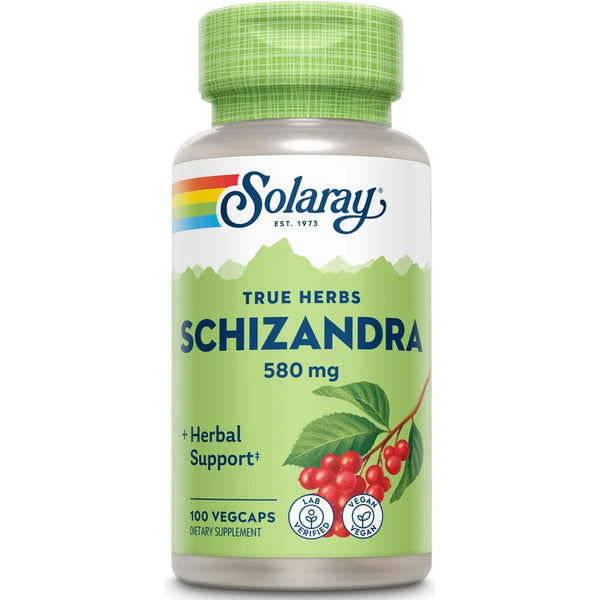 Bayas De Schizandra 580 Mg 100 Capsulas Antioxidante Energia Solaray