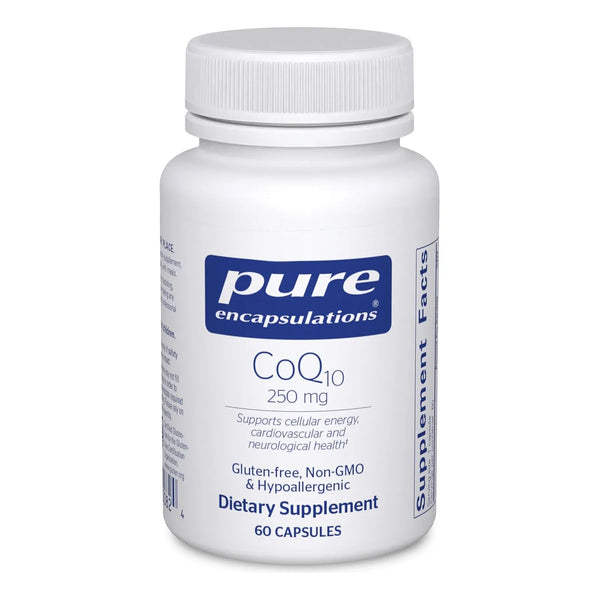 Coq10 250 Mg 60 Cápsulas Energía Mitocondrial Y Cerebral Pure Encapsulations