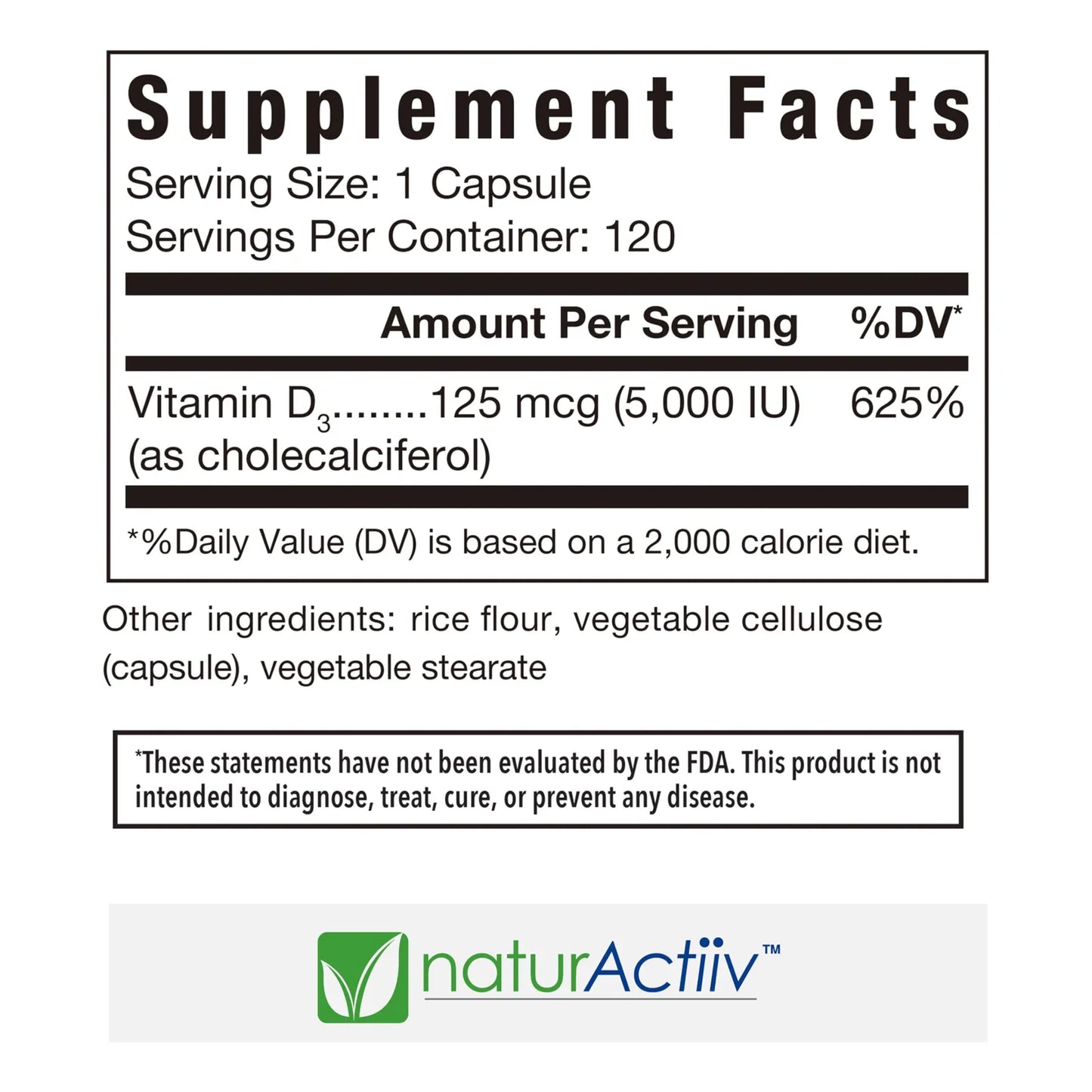 Microcápsulas Orgánicas Vitamina D3 5000 UI Suplemento Salud Huesos Piel Cabello
