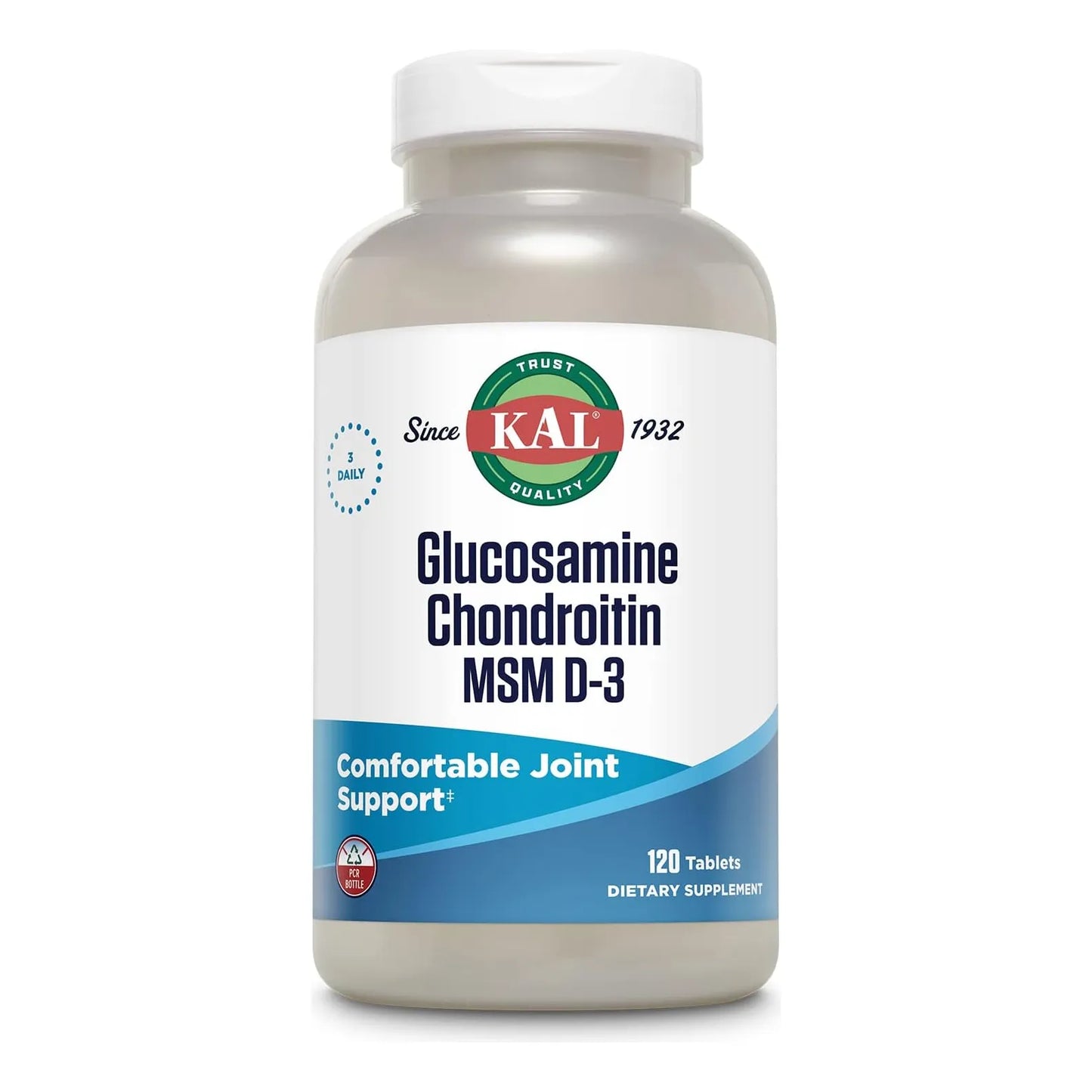 Suplemento Glucosamina Condroitina MSM 1500 Mg 1200 Mg Con Vitamina D3 Y C 120 Tabletas