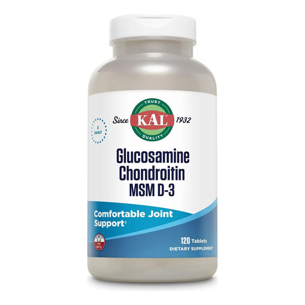 Suplemento Glucosamina Condroitina MSM 1500 Mg 1200 Mg Con Vitamina D3 Y C 120 Tabletas