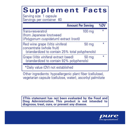 Resveratrol Extra 100 Mg 60 Capsulas Antioxidante Funcion Celular Y Cardiovascular