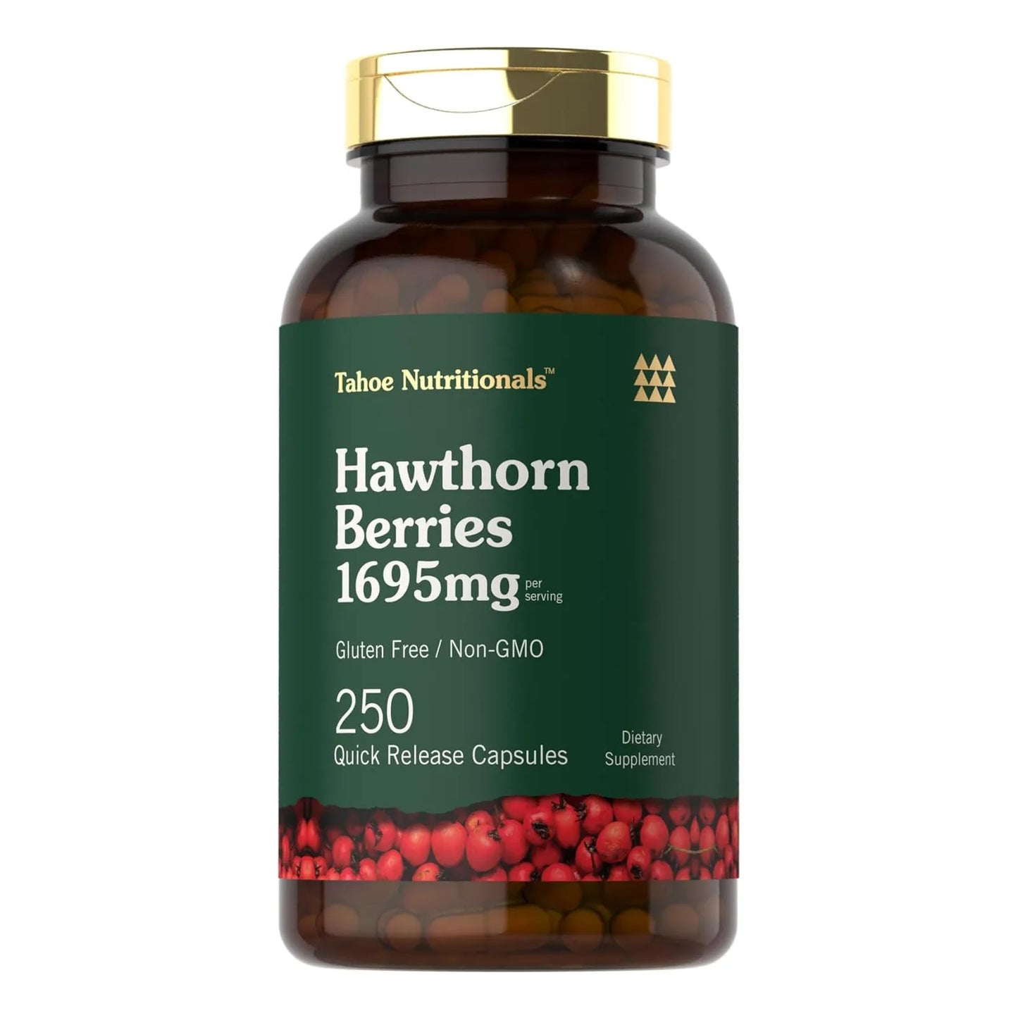 Capsulas Bayas De Espino 1695 Mg 250 Unidades Extracto Natural Tahoe Nutritionals