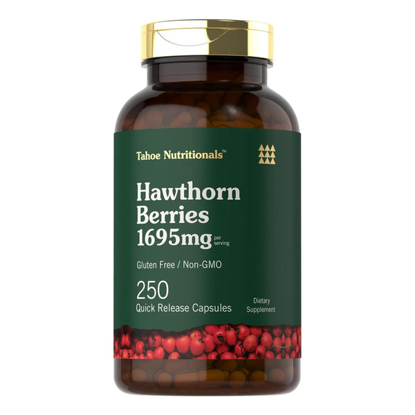 Capsulas Bayas De Espino 1695 Mg 250 Unidades Extracto Natural Tahoe Nutritionals