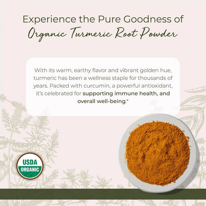 Polvo Organico De Raiz De Curcuma 100 Gramos Antioxidante Natural