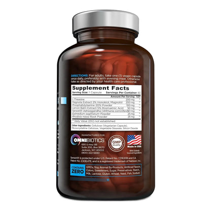 Suplemento Controlador De Cortisol Con Ashwagandha Y LTeanina Reduce Estrés Naturalmente