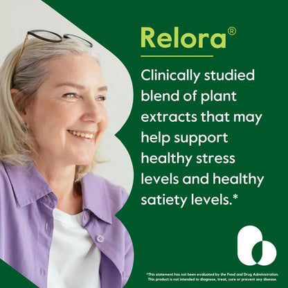 Relora 250 Mg 120 Cápsulas Veganas Clínicamente Investigadas Para El Estrés