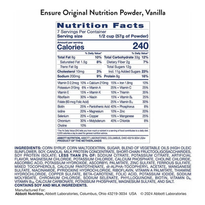 Batido Ensure Original Vainilla 14.1 Onzas Paquete De 6 Nutrición Completa