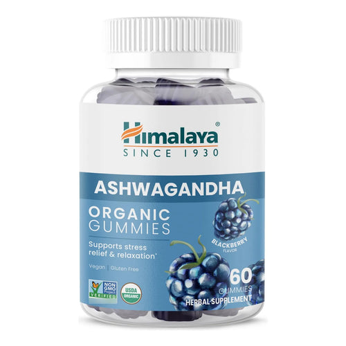 Gomitas Orgánicas KSM66 Ashwagandha Sabor Mora Alivio Estrés Energía