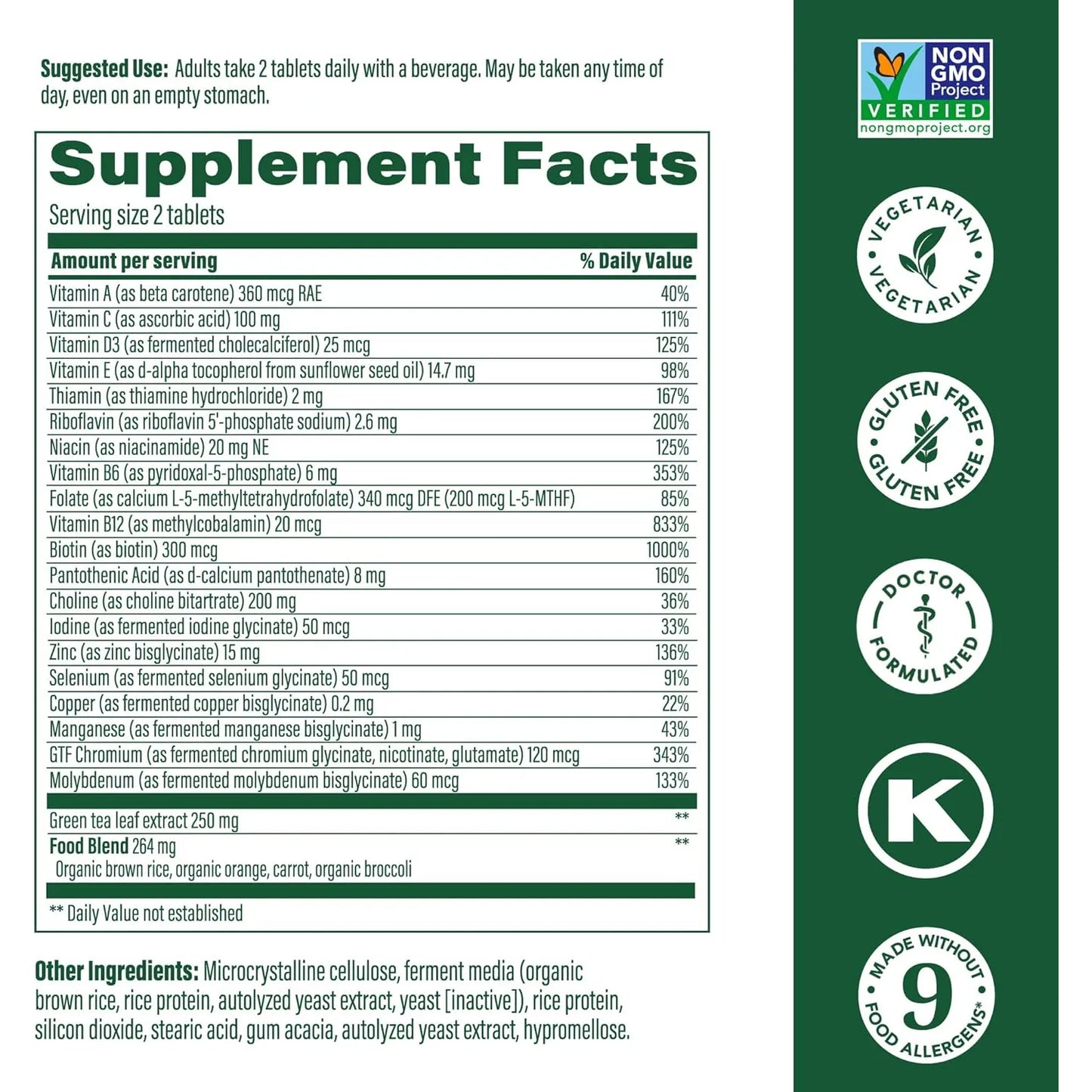 Multivitaminico 55 Mujer Con Vitamina D B12 Biotina Zinc Colina 120 Tabletas