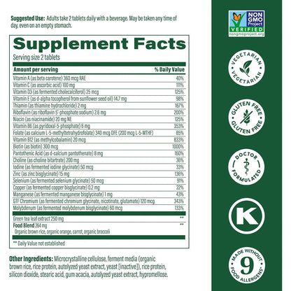 Multivitaminico 55 Mujer Con Vitamina D B12 Biotina Zinc Colina 120 Tabletas