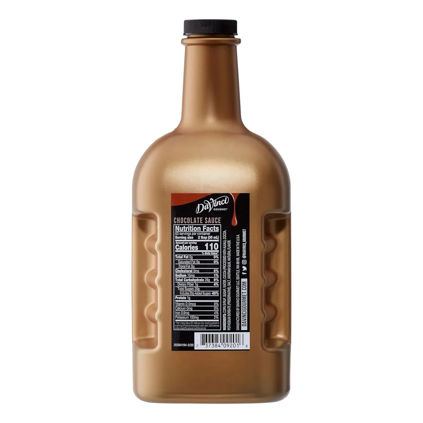 Salsa De Chocolate DaVinci Gourmet 64 Onzas Sabor Premium Multi Uso