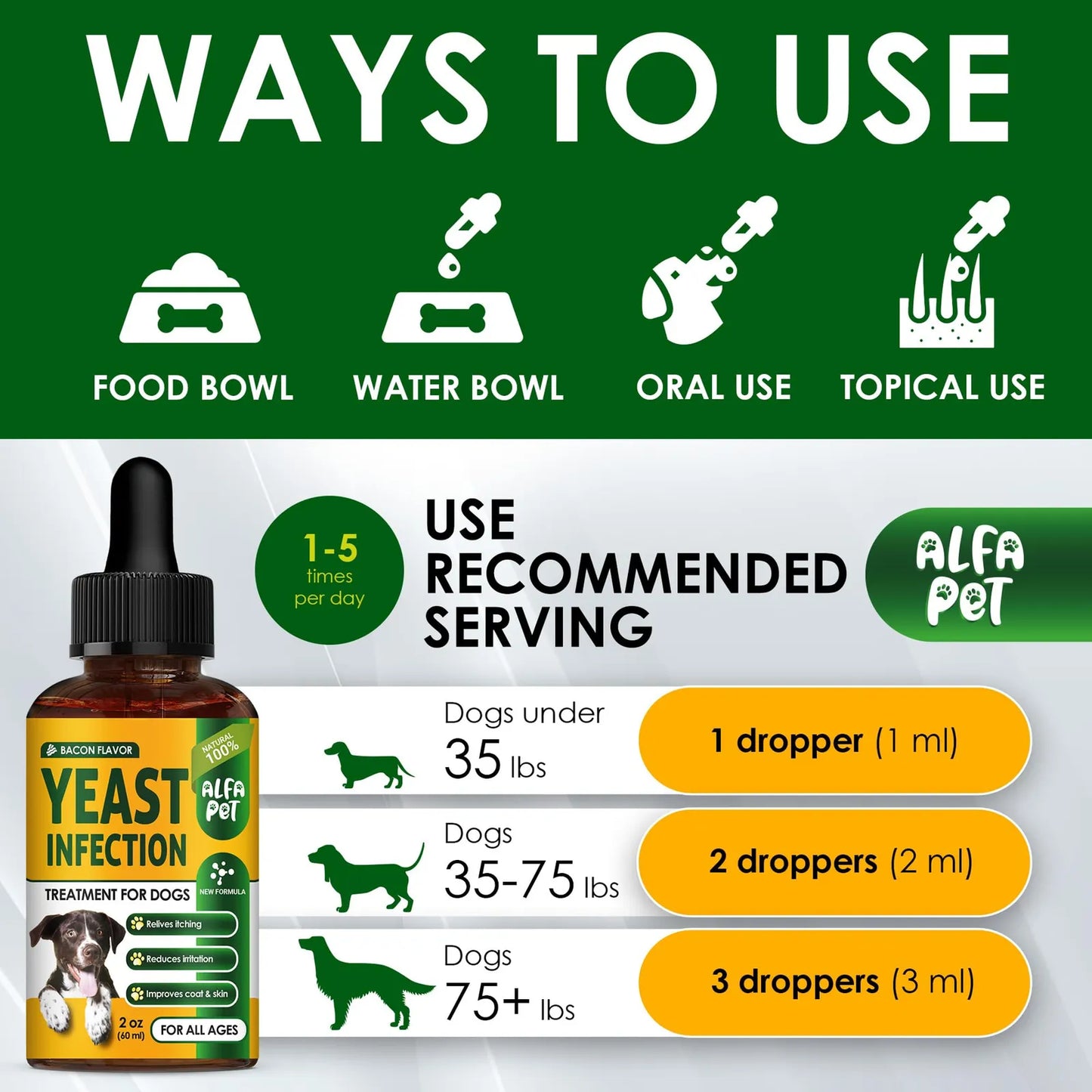 Tratamiento Líquido Herbal Para Infección Por Levaduras En Perros Alivia Picazón Y Alergias
