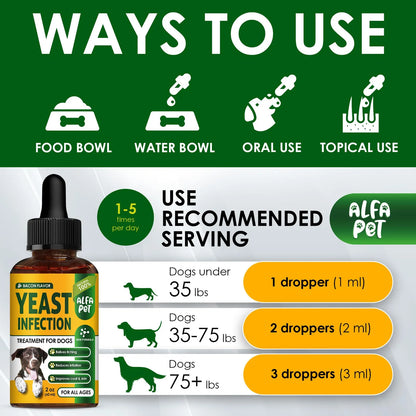 Tratamiento Líquido Herbal Para Infección Por Levaduras En Perros Alivia Picazón Y Alergias
