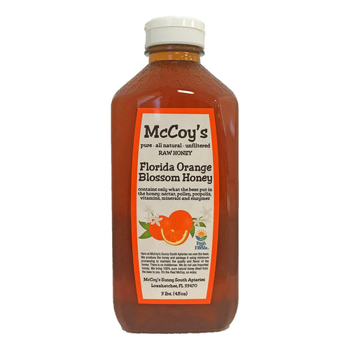 Miel Cruda De Flor De Naranja McCoys Honey 3lb Natural Sin Filtrar