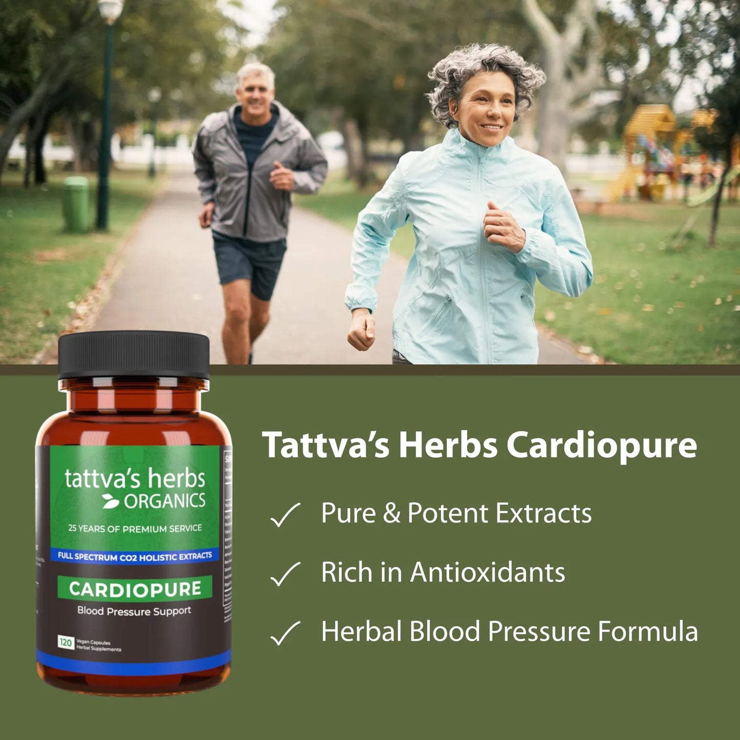 Capsulas Vegetales Cardiopure Con Ashwagandha Rauwolfia Y Extracto Arjuna 120 Unidades