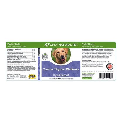 Suplemento Thyroid Wellness Para Perros 90 Tabletas Masticables Apoya Tiroides Y Metabolismo