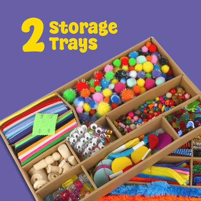 Kit De Arte Y Manualidades 1000 Piezas Estuche Organizador Kid Made Modern