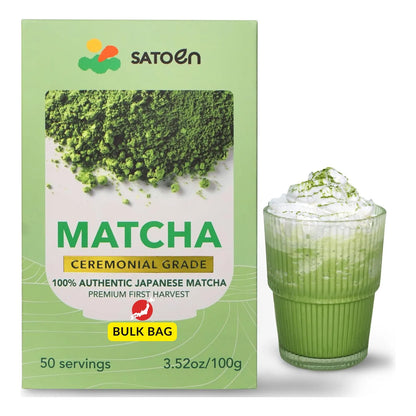 Polvo De Matcha Japonés Grado Ceremonial 100g Satoen Té Verde Premium