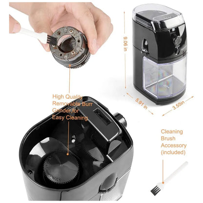 Molinillo De Café Eléctrico Automático Secura SCG 903B 17 Niveles Molienda Envío Gratis