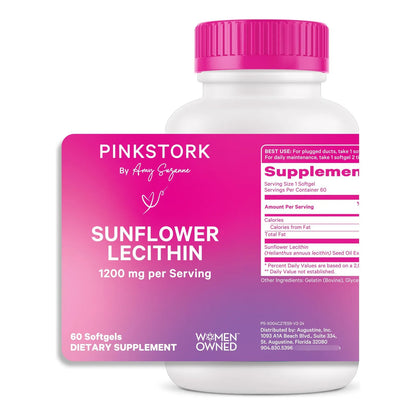 Suplemento De Lecitina De Girasol 1200 Mg Para Conductos De Leche Obstruidos 60 Capsulas