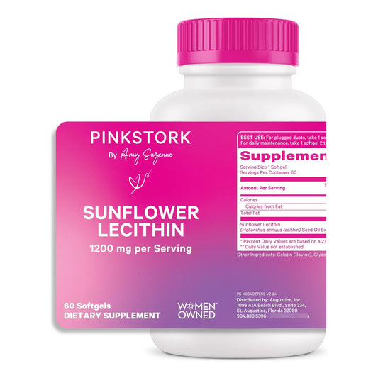 Suplemento De Lecitina De Girasol 1200 Mg Para Conductos De Leche Obstruidos 60 Capsulas