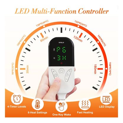Almohadilla Termica Electrica Extra Grande Para Dolor De Espalda Y Menstrual