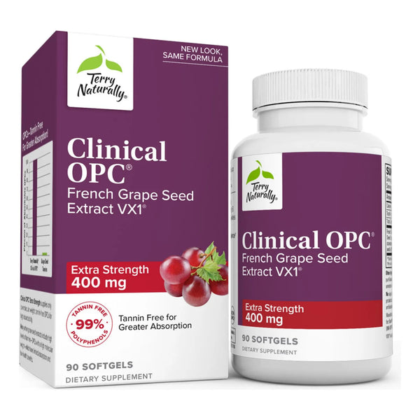 Clinical OPC Extra Strength Extracto De Semilla De Uva Francesa 90 Capsulas Blandas Antioxidante