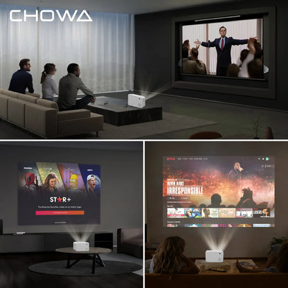 Proyector Chowa 4K HD Portátil Android Wifi 170 Lúmenes Cine En Casa