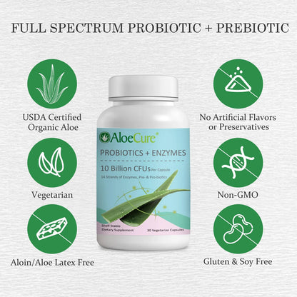 Probióticos 10 Mil Millones UFC Mujer Con Enzimas Prebióticos Aloe Vera