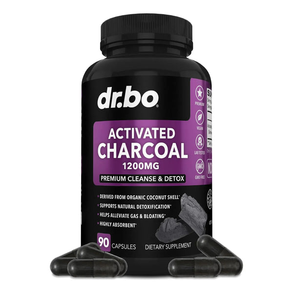 Capsulas De Carbon Activado 1200 Mg Alivio Gases E Hinchazon Digestiva