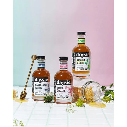 Trio De Jarabes Organicos Vainilla Caramelo Almendra 200 Ml C/U