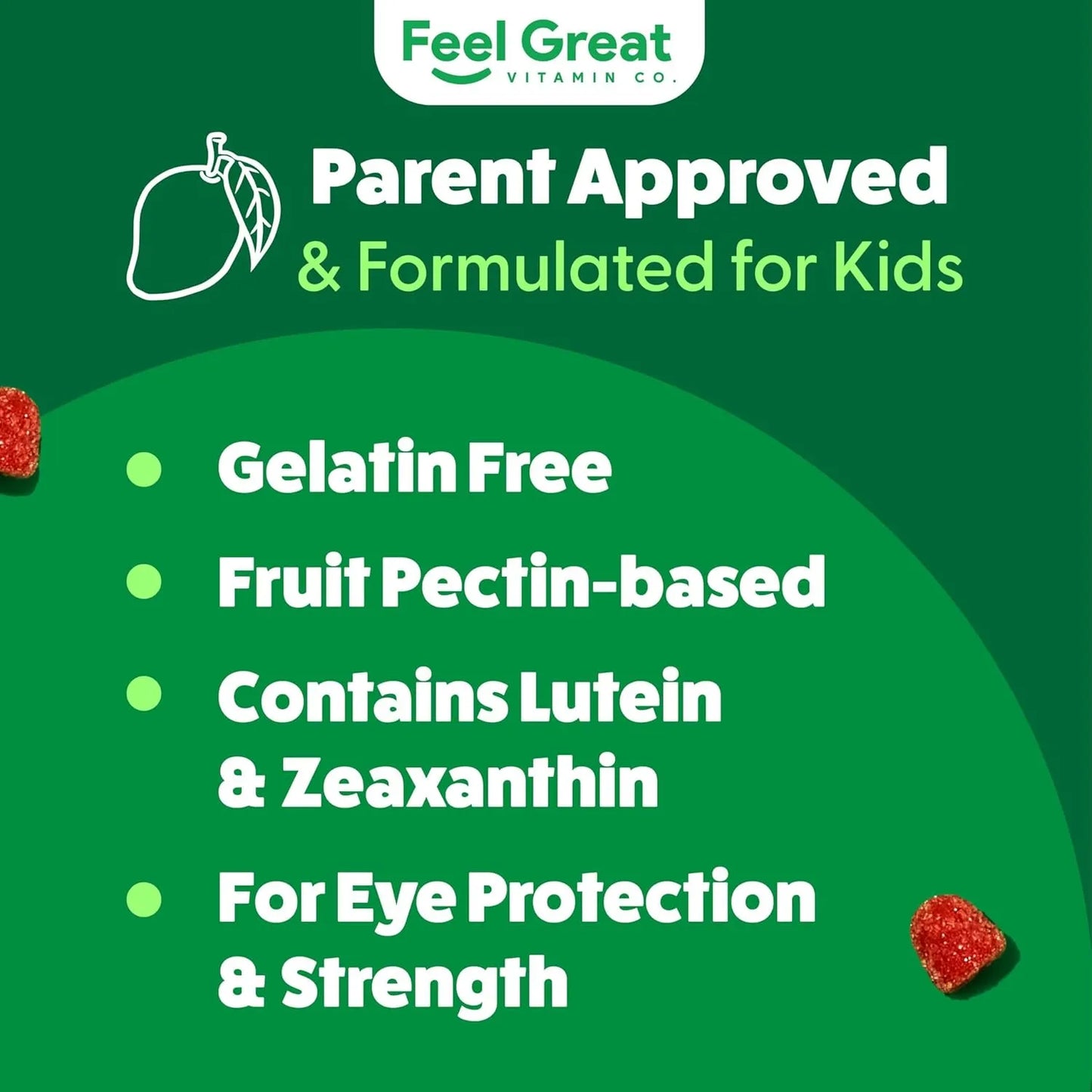 Vitaminas Gomosas Para Ojos Con Luteina Y Zeaxantina Sabor Mango Para Niños 60 Gomitas