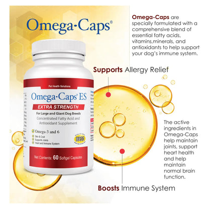 Omegacaps Fuerza Extra Para Razas Grandes Suplemento Salud Piel Pelaje